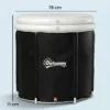 IJsbad Ø78 Cm Opvouwbare IJsbadtub Opblaasbare Draagbare IJston 280L Met 3 Isolatielagen Deksel, Zwart