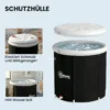 IJsbad Ø78 Cm Opvouwbare IJsbadtub Opblaasbare Draagbare IJston 280L Met 3 Isolatielagen Deksel, Zwart