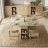 Inklapbare Eettafel Voor 2 4 Personen, Rolbare Tafel Met Open Vak En Lade, Ideaal Voor Kleine Ruimtes, Natuur