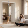 Interactief Kattenspeelgoed USB Oplaadbare Deurhangende Springende Muis Voor Katten, 24,1 X 13,8 X 6,6 Cm Wit