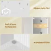 Kast Boven De Wasmachine Met Soft close Scharnieren, Moderne Badkamerorganizer Boven Het Toilet Met Open Opbergvakken