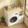 Kast Boven De Wasmachine Met Soft close Scharnieren, Moderne Badkamerorganizer Boven Het Toilet Met Open Opbergvakken
