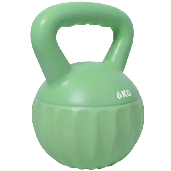 Kettlebell Kogelgewicht 6 Kg Gewicht Halter Gevuld Met Zand Voor Beginners Thuis Krachttraining 17 X 17 X 23 Cm Groen