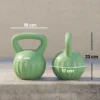 Kettlebell Kogelgewicht 6 Kg Gewicht Halter Gevuld Met Zand Voor Beginners Thuis Krachttraining 17 X 17 X 23 Cm Groen