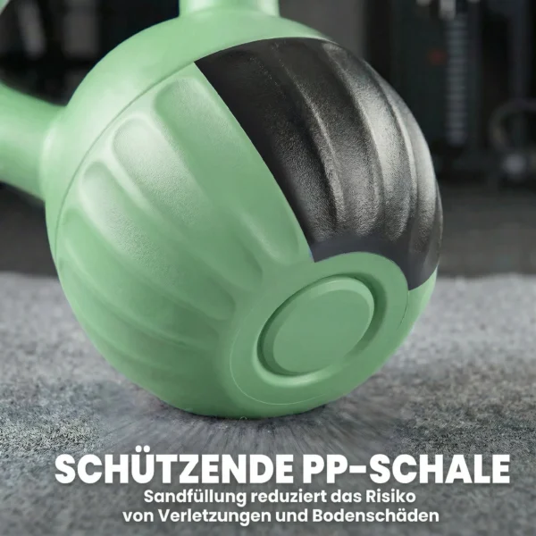 Kettlebell Kogelgewicht 6 Kg Gewicht Halter Gevuld Met Zand Voor Beginners Thuis Krachttraining 17 X 17 X 23 Cm Groen