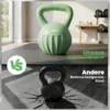 Kettlebell Kogelgewicht 6 Kg Gewicht Halter Gevuld Met Zand Voor Beginners Thuis Krachttraining 17 X 17 X 23 Cm Groen