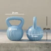 Kettlebell Kogelgewicht 6 Kg Gewicht Halter Gevuld Met Zand Voor Beginners Thuis Krachttraining 21 X 21 X 27 Cm Blauw