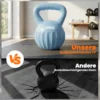 Kettlebell Kogelgewicht 6 Kg Gewicht Halter Gevuld Met Zand Voor Beginners Thuis Krachttraining 21 X 21 X 27 Cm Blauw