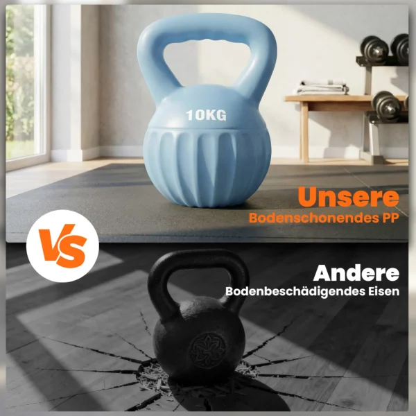 Kettlebell Kogelgewicht 6 Kg Gewicht Halter Gevuld Met Zand Voor Beginners Thuis Krachttraining 21 X 21 X 27 Cm Blauw