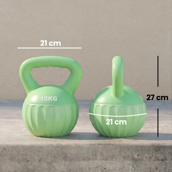 Kettlebell Kogelgewicht 6 Kg Met Zand Gevulde Gewichtshandvat Voor Beginners Thuis Krachttraining 21 X 21 X 27 Cm Groen