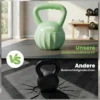 Kettlebell Kogelgewicht 6 Kg Met Zand Gevulde Gewichtshandvat Voor Beginners Thuis Krachttraining 21 X 21 X 27 Cm Groen