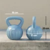 Kettlebell Kogelhalter 6 Kg Gewicht Halter Gevuld Met Zand Voor Beginners Thuis Krachttraining 17 X 17 X 23 Cm Blauw