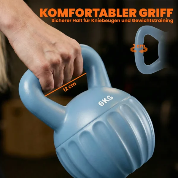 Kettlebell Kogelhalter 6 Kg Gewicht Halter Gevuld Met Zand Voor Beginners Thuis Krachttraining 17 X 17 X 23 Cm Blauw