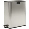 Keukenafvalbak 2 X 28L RVS Pedaalemmer Met Soft Close Deksel, Uitneembare Binnenvaten