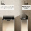 Keukenafvalbak 2 X 28L RVS Pedaalemmer Met Soft Close Deksel, Uitneembare Binnenvaten