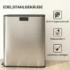 Keukenafvalbak 2 X 28L RVS Pedaalemmer Met Soft Close Deksel, Uitneembare Binnenvaten