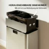 Keukenafvalbak 2 X 28L RVS Pedaalemmer Met Soft Close Deksel, Uitneembare Binnenvaten