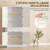 Keukenkast Met 4 Deuren, Lade En Verstelbare Planken Voor Keuken, 80 X 39,5 X 186,4 Cm Wit