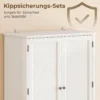 Keukenkast Met 4 Deuren, Lade En Verstelbare Planken Voor Keuken, 80 X 39,5 X 186,4 Cm Wit