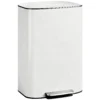 Keukenvuilnisbak 50 Liter Met Blijf Open Functie, Soft Close Deksel, Pedaal, Crèmewit