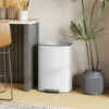 Keukenvuilnisbak 50 Liter Met Blijf Open Functie, Soft Close Deksel, Pedaal, Crèmewit