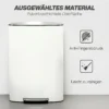 Keukenvuilnisbak 50 Liter Met Blijf Open Functie, Soft Close Deksel, Pedaal, Crèmewit