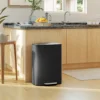 Keukenvuilnisbak 50 Liter Met Blijf Open Functie, Soft Close Deksel, Pedaal, Zwart
