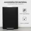 Keukenvuilnisbak 50 Liter Met Blijf Open Functie, Soft Close Deksel, Pedaal, Zwart