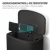 Keukenvuilnisbak 50 Liter Met Blijf Open Functie, Soft Close Deksel, Pedaal, Zwart