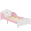 Kinderbed, 140 X 70 Cm Bedframe Met Hoge Beschermingshek Voor Kinderen Van 3 6 Jaar, Zonder Matras, Roze