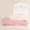 Kinderbed, 140 X 70 Cm Bedframe Met Hoge Beschermingshek Voor Kinderen Van 3 6 Jaar, Zonder Matras, Roze