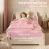 Kinderbed, 140 X 70 Cm Bedframe Met Hoge Beschermingshek Voor Kinderen Van 3 6 Jaar, Zonder Matras, Roze
