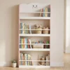 Kinderboekenkast Met 4 Planken, Wandgemonteerd Boekenrek Voor Kinderkamer, Speelkamer, Woonkamer, Roze