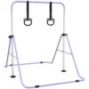 Kinderturnbar Met Ringen, In Hoogte Verstelbaar, Opvouwbaar, Antislip, Stalen Frame, 148x105x88 128 Cm, Roze