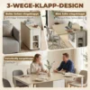 Klaptafel Voor 6 Personen, 168 Cm Grote Uitschuifbare Eettafel Met 2 Lades & 4 Opbergvakken
