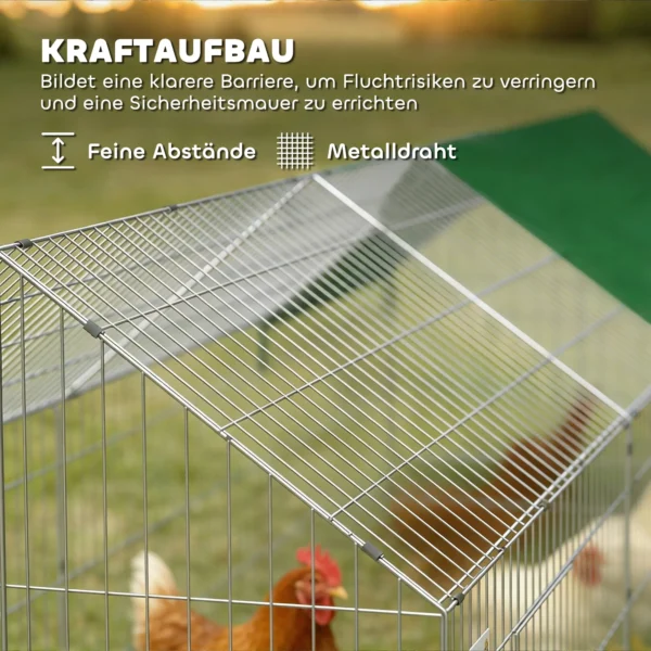 Klein Dierenhok Konijnenhok Met Puntdak Afsluitbare Deuren Beschermhoes Voor Kleine Dieren 180 X 75 X 75 Cm Groen