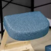 Kniestoel, Ergonomische Zithocker, Gestoffeerde Hocker Voor Gezonde Zithouding, Berkenhout, Belastbaar Tot 120 Kg, Blauw