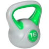 Kogelhalter, Kettlebell, 16 Kg, Platte Onderkant, Grote Handgreep, Gewichtsbal, Groen, 27 X 17 X 31 Cm