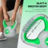 Kogelhalter, Kettlebell, 16 Kg, Platte Onderkant, Grote Handgreep, Gewichtsbal, Groen, 27 X 17 X 31 Cm