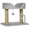 Krabpaal, 42 Cm Kleine Kattenboom Met Jute krabpaal, Platform, Grijs