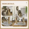 Krabpaal, 42 Cm Kleine Kattenboom Met Jute krabpaal, Platform, Grijs