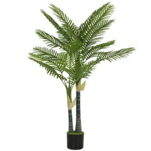 Kunstmatige Palm 150cm Kunstpalm Met 16 Palmbladeren Grote Kunstplant In Pot Voor Woonkamer Balkon Decoratie Groen