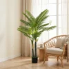 Kunstmatige Palm 150cm Kunstpalm Met 16 Palmbladeren Grote Kunstplant In Pot Voor Woonkamer Balkon Decoratie Groen
