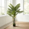 Kunstmatige Palm 150cm Kunstpalm Met 16 Palmbladeren Grote Kunstplant In Pot Voor Woonkamer Balkon Decoratie Groen
