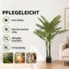 Kunstmatige Palm 150cm Kunstpalm Met 16 Palmbladeren Grote Kunstplant In Pot Voor Woonkamer Balkon Decoratie Groen