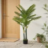 Kunstmatige Palm 150cm Kunstpalm Met 16 Palmbladeren Grote Kunstplant In Pot Voor Woonkamer Balkon Decoratie Groen