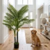 Kunstmatige Palm 150cm Kunstpalm Met 16 Palmbladeren Grote Kunstplant In Pot Voor Woonkamer Balkon Decoratie Groen