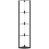 LED Staande Lamp Met Glazen Plank Staande Lamp Met 3 Helderheidsniveaus Voetschakelaar Voor Woonkamer Slaapkamer Zwart