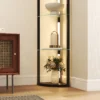 LED Staande Lamp Met Glazen Plank Staande Lamp Met 3 Helderheidsniveaus Voetschakelaar Voor Woonkamer Slaapkamer Zwart