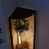 LED Staande Lamp Met Glazen Plank Staande Lamp Met 3 Helderheidsniveaus Voetschakelaar Voor Woonkamer Slaapkamer Zwart